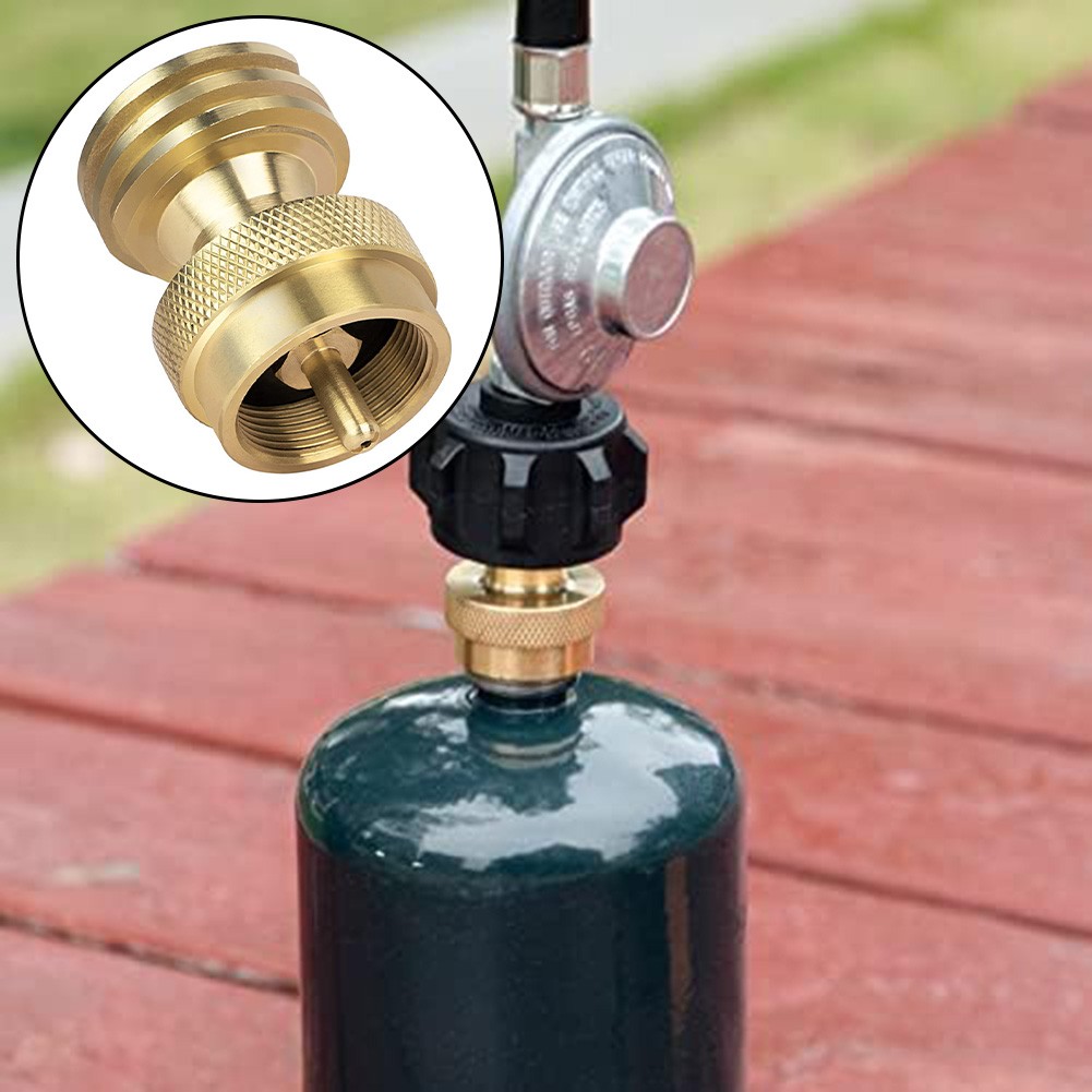 Conector de latón adaptador de tanque de propano de 1 lb a 20 lb para conexión de tanque de propano pequeño - Imagen 17 de 22