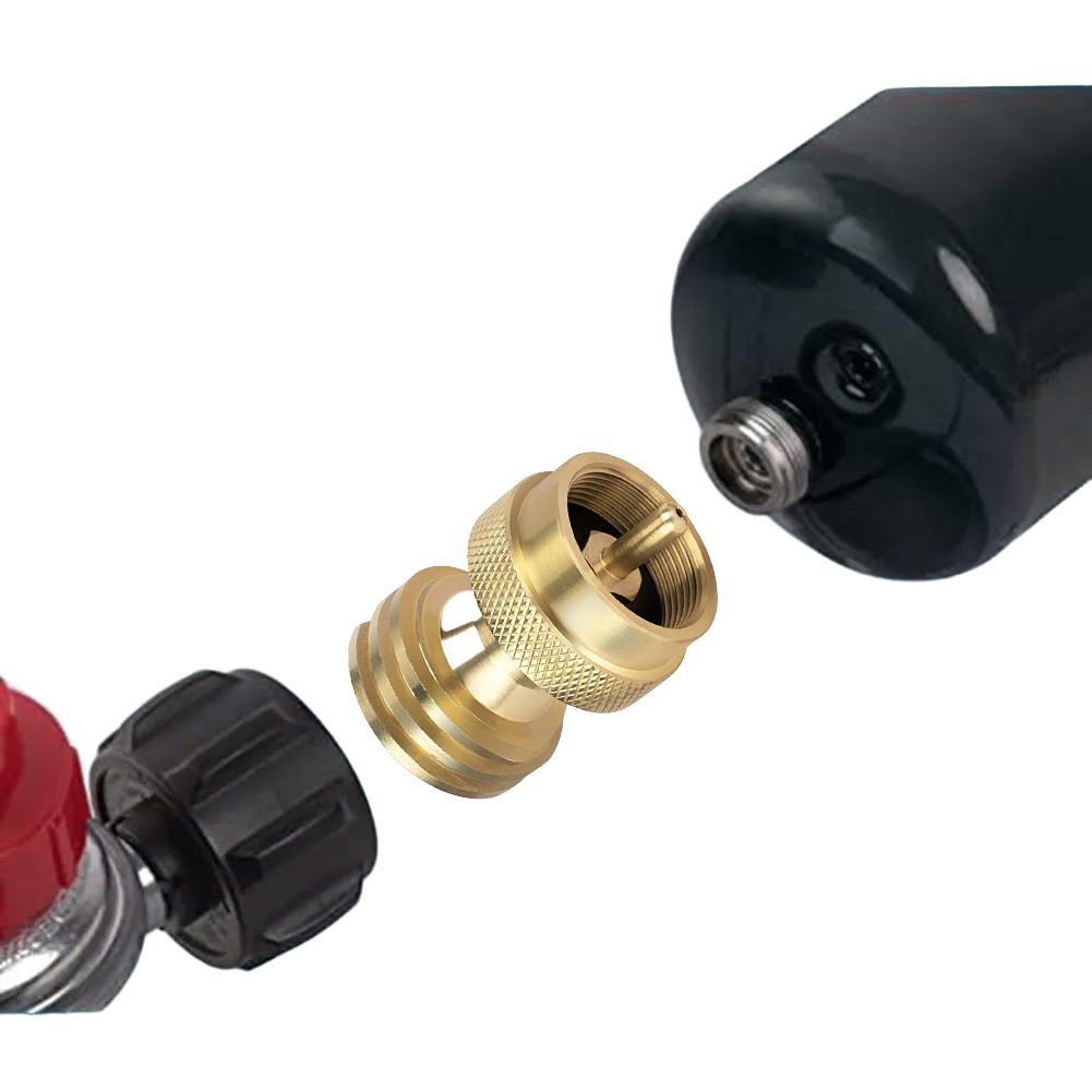 Conector de latón adaptador de tanque de propano de 1 lb a 20 lb para conexión de tanque de propano pequeño - Imagen 19 de 22