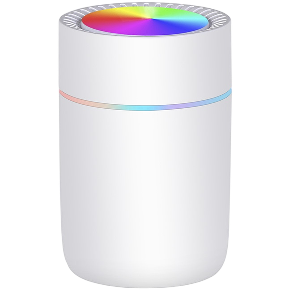 Portable USB Car Humidifier 350ml with Adjustable Mist and LED Light Modes