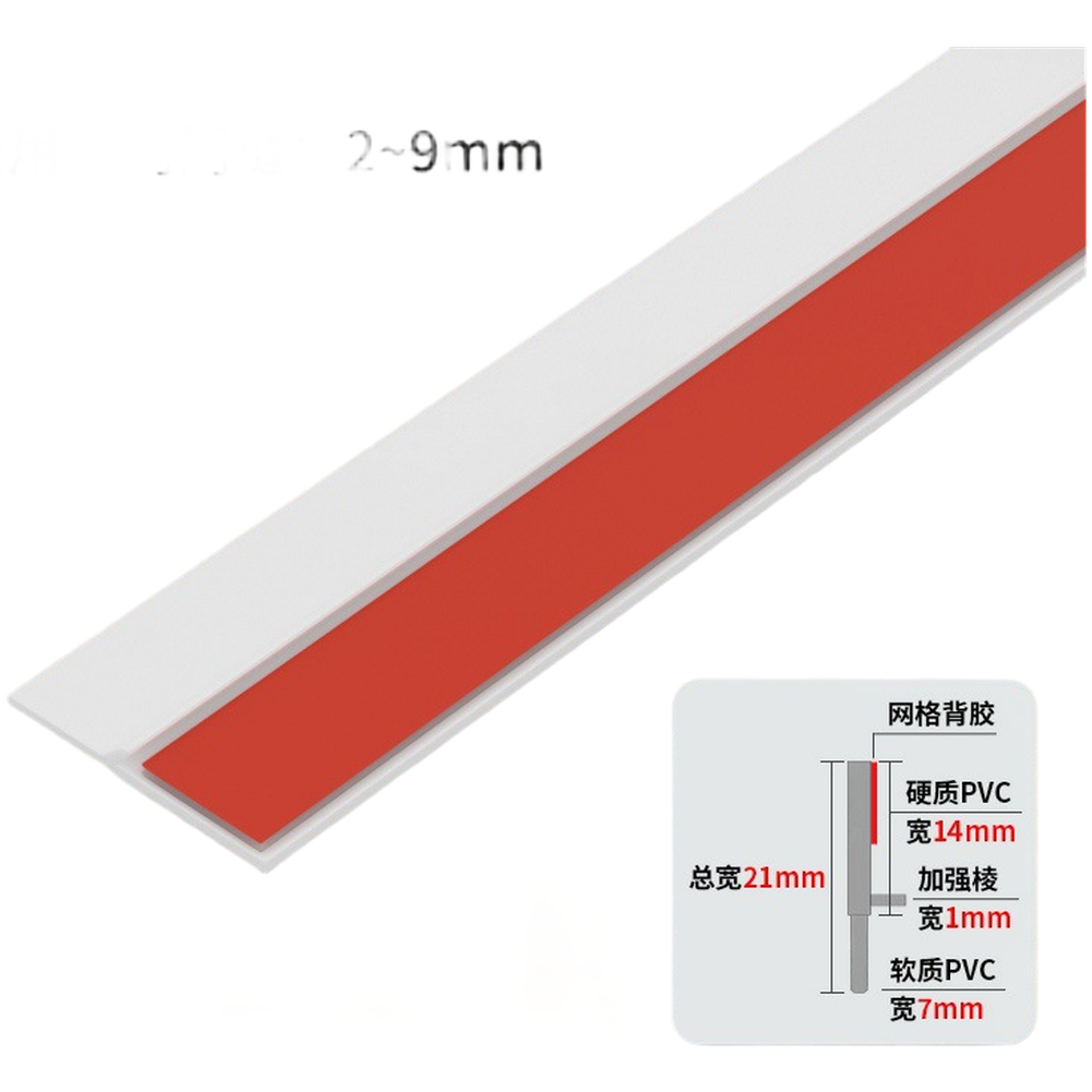 Flexible PVC Schranktürdichtung Leiste Lückenfüller für Garderobe Schallschutz - Bild 23 von 23