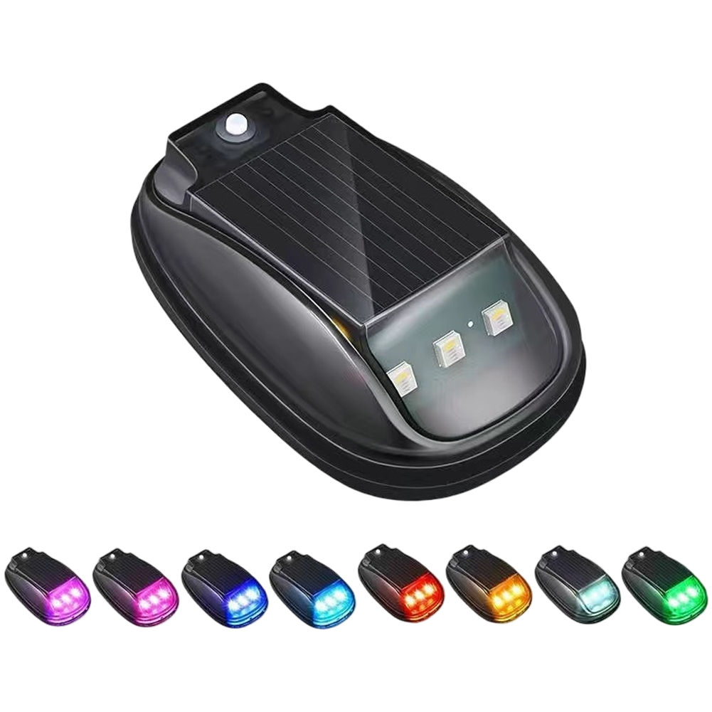 Luz Estroboscópica LED para Cola de Camión USB Energía Solar Control Remoto con Colores RGB - Imagen 22 de 34