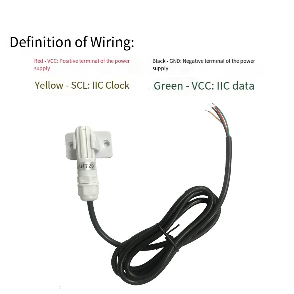 Temperature Humidity Sensor AHT30 with Wire for I2C Communication