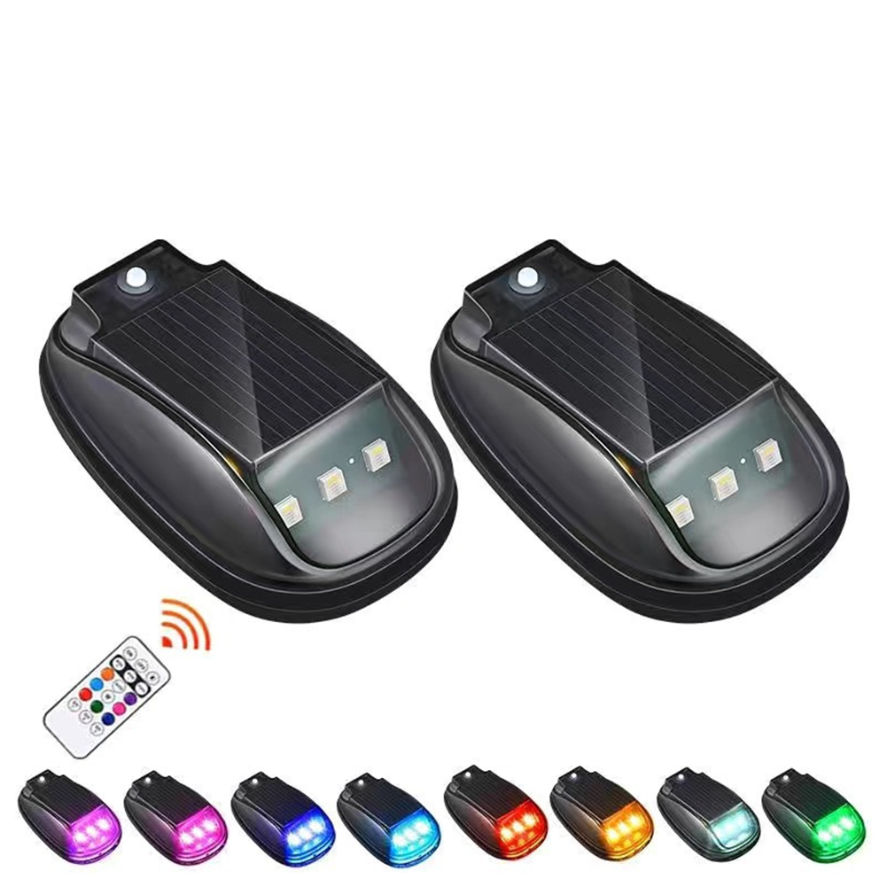 Luz Estroboscópica LED para Cola de Camión USB Energía Solar Control Remoto con Colores RGB - Imagen 30 de 34