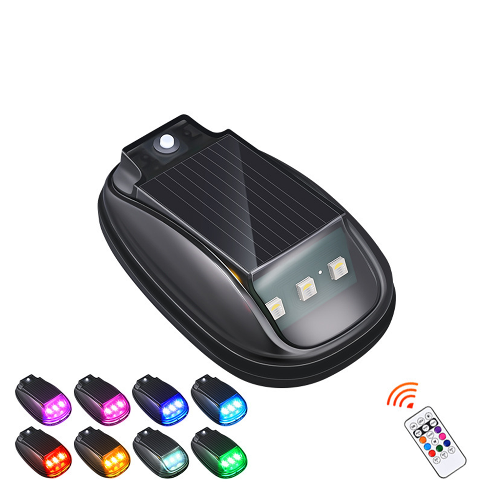 Luz Estroboscópica LED para Cola de Camión USB Energía Solar Control Remoto con Colores RGB - Imagen 29 de 34