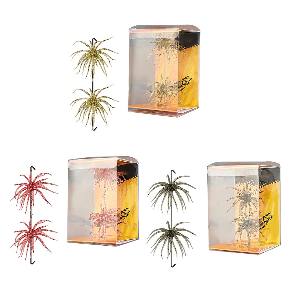 Sea Urchin Floating Fishing Lure Silicone Soft Worm Bait 5cm 1 9g 3 Pack