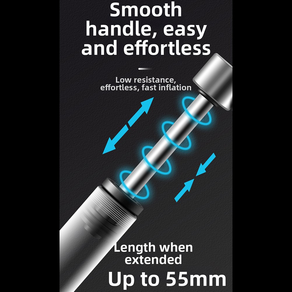 Compact Portable Road Bike Pump Transparent Design High Pressure Mini Pump - Picture 21 of 28