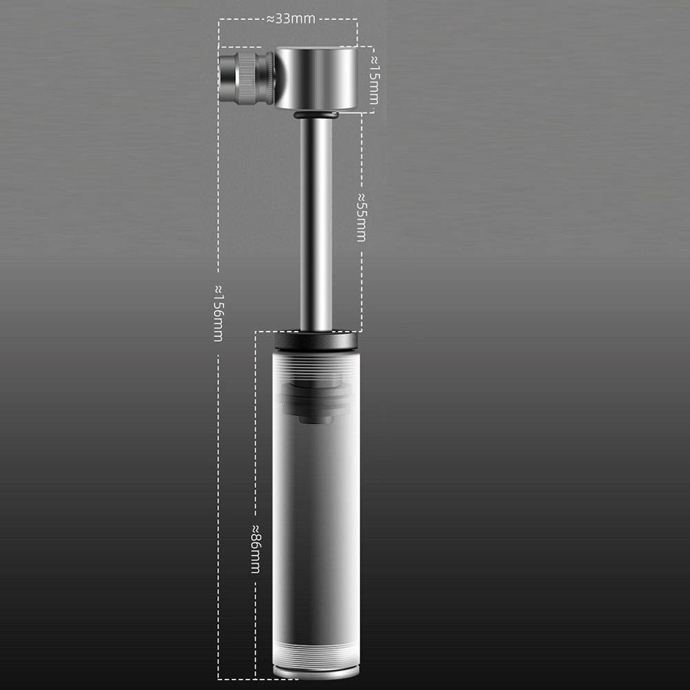 Compact Portable Road Bike Pump Transparent Design High Pressure Mini Pump - Picture 26 of 28