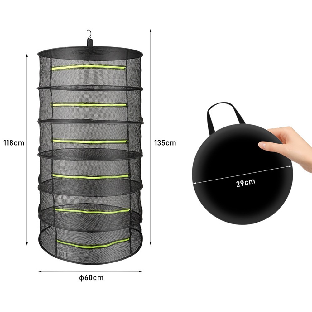 48 Layer Outdoor Foldable Drying Net Mesh with Strong Windproof Hanging Hooks - Picture 5 of 6