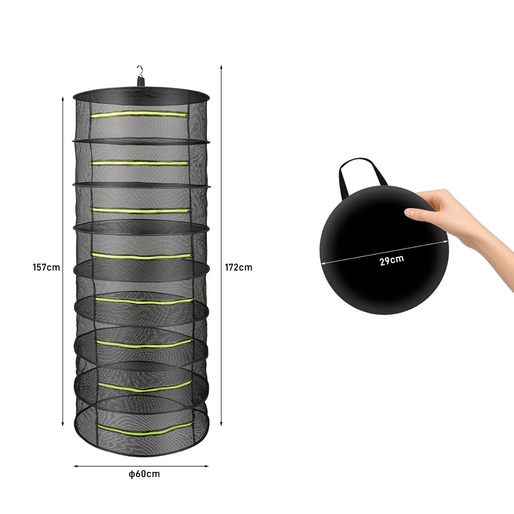 48 Layer Outdoor Foldable Drying Net Mesh with Strong Windproof Hanging Hooks - Picture 6 of 6