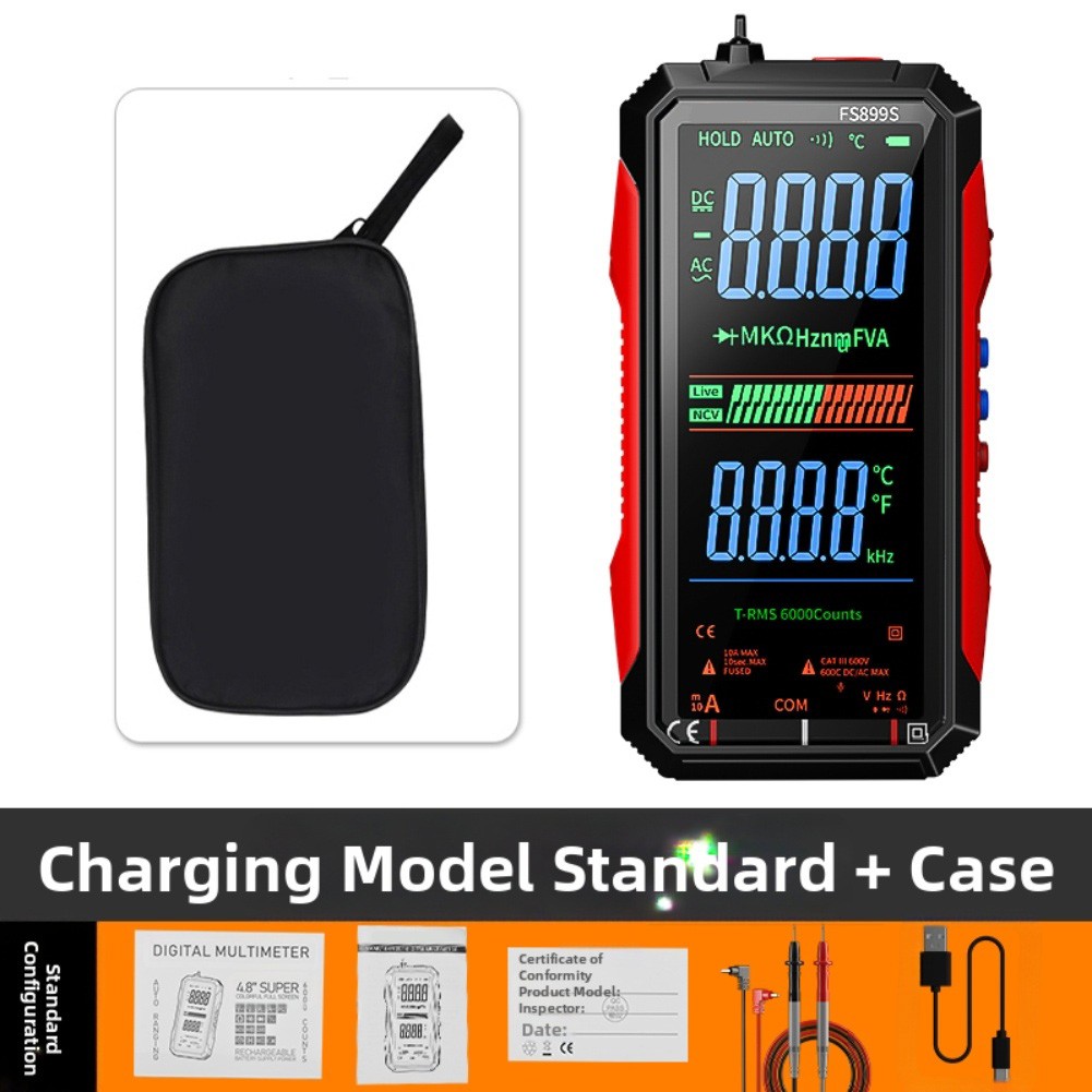 FS899S Digital Multimeter With USB C Charging And Large Backlight Display
