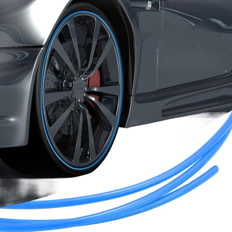 Anti Collision Wheel Hub Protection Strips Double Layer PVC 4 Pieces Set