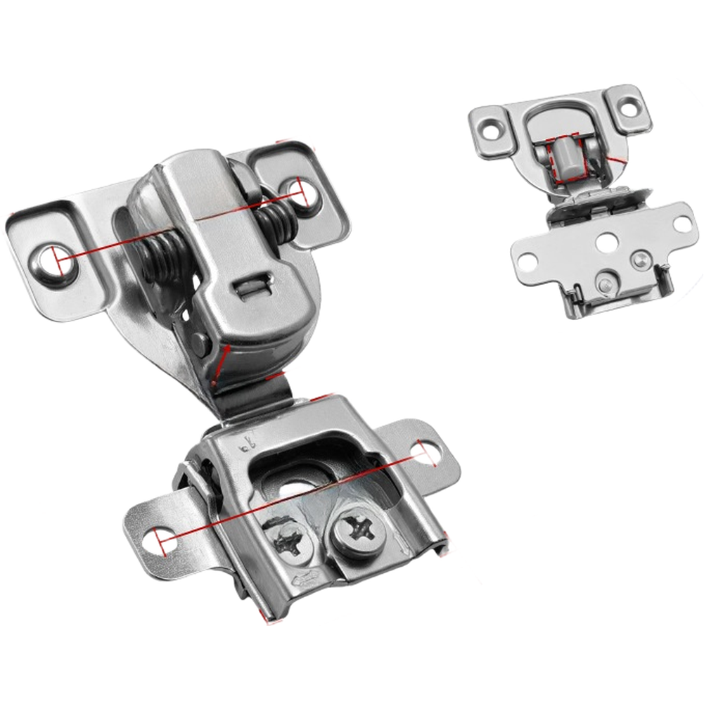 Invisible Inward Opening Hinge Silent Damping Buffer Closure 3D Adjustable New