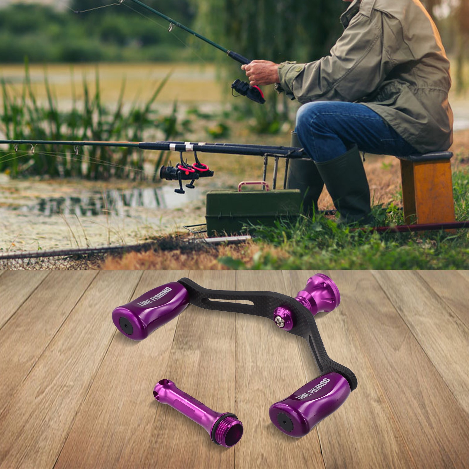 Carbon Fiber Handle For Fishing Balance Bar Included Customizable Colors