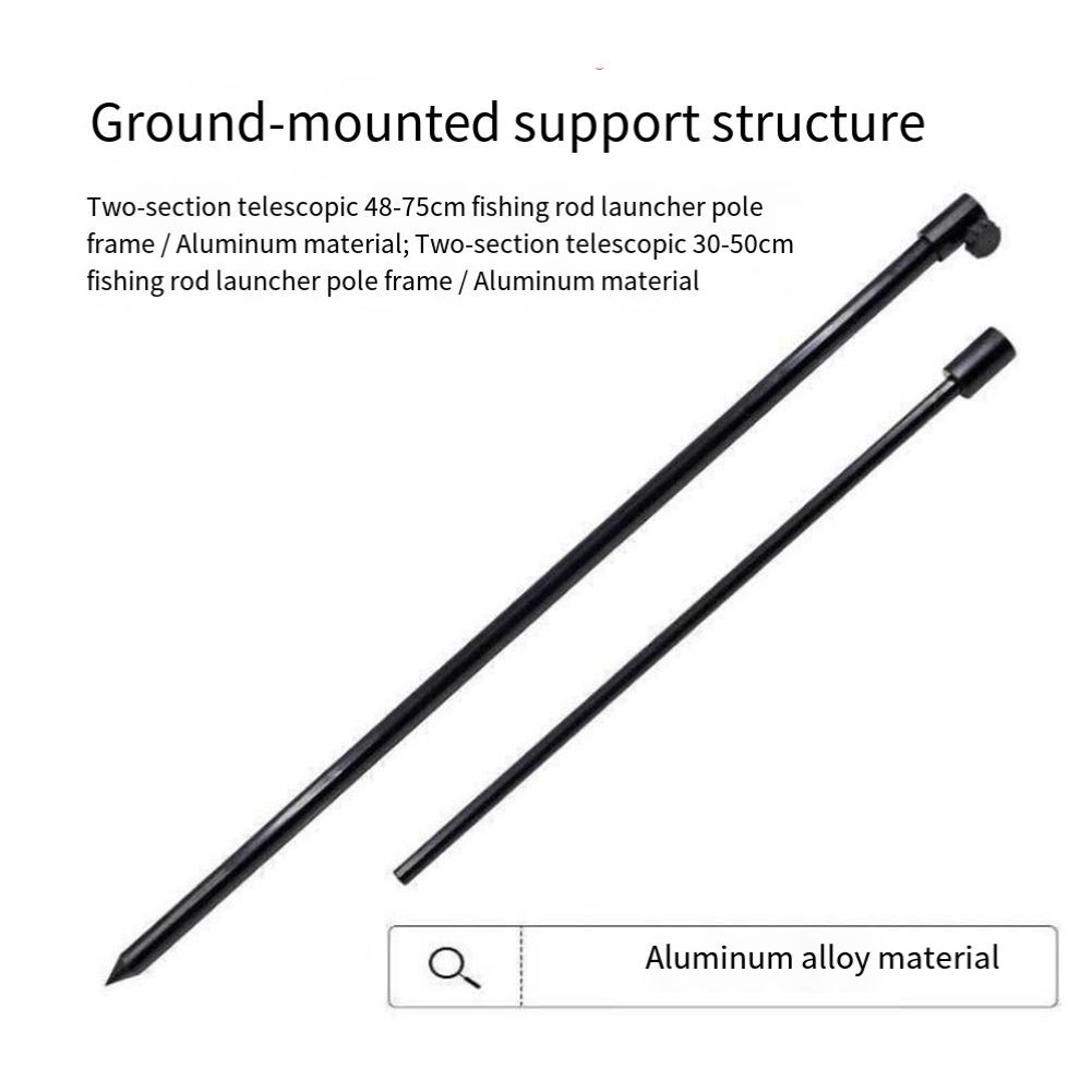 Fishing Rod Pod Rest with Conical Tip Telescopic 30 50cm 48 75cm for Rod Alarm - Picture 32 of 37