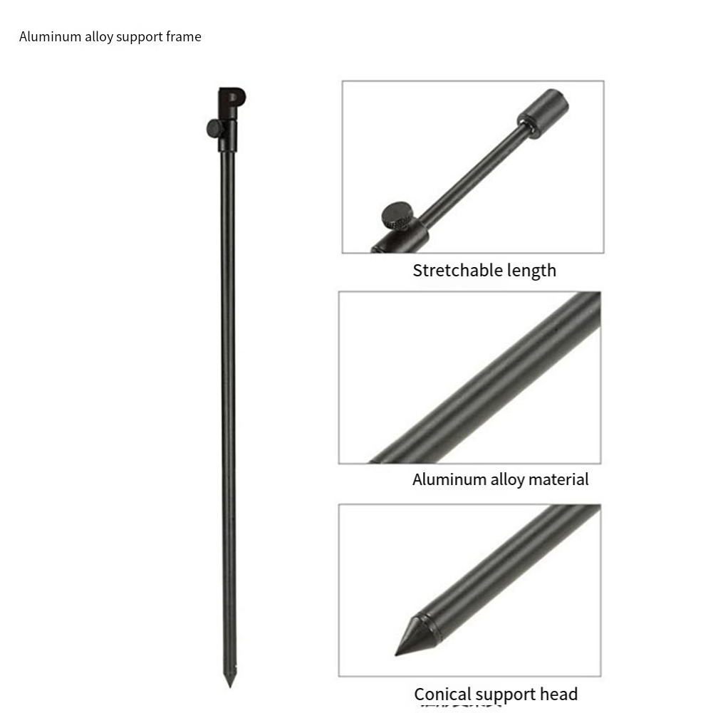 Fishing Rod Pod Rest with Conical Tip Telescopic 30 50cm 48 75cm for Rod Alarm - Picture 24 of 37