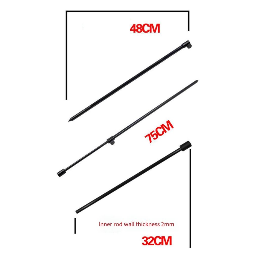 Fishing Rod Pod Rest with Conical Tip Telescopic 30 50cm 48 75cm for Rod Alarm - Picture 37 of 37