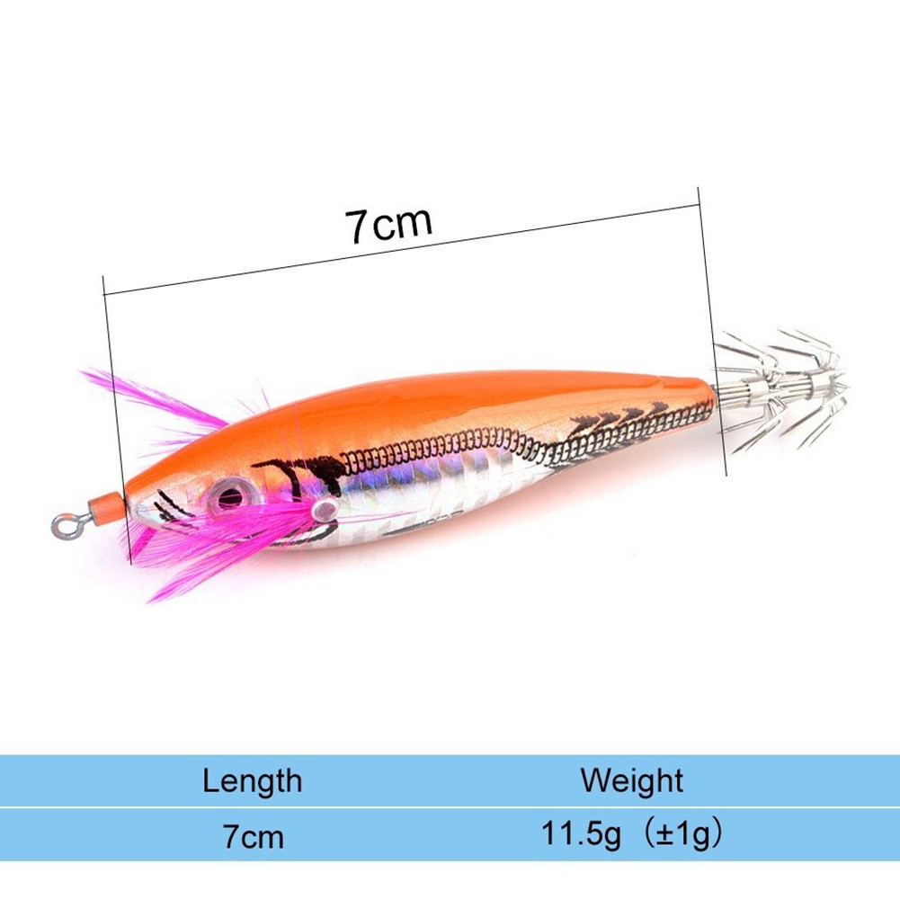 Realistic Wooden Shrimp Bait with Needle Hook for Sea Fishing 7cm 11 5g - Picture 21 of 24