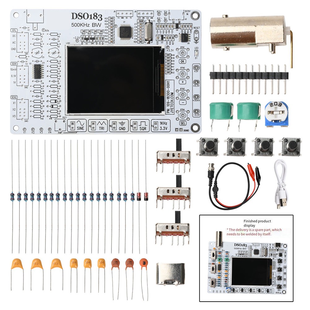 DC 5V Oscilloscope DSO183 500kHz Bandwidth Digital Kit with Signal Generator - Picture 21 of 22