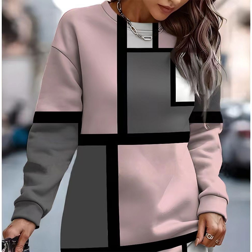 Printed Long Sleeve Round Neck Sweatshirt Suitable for Holiday and Daily Use - Picture 8 of 9