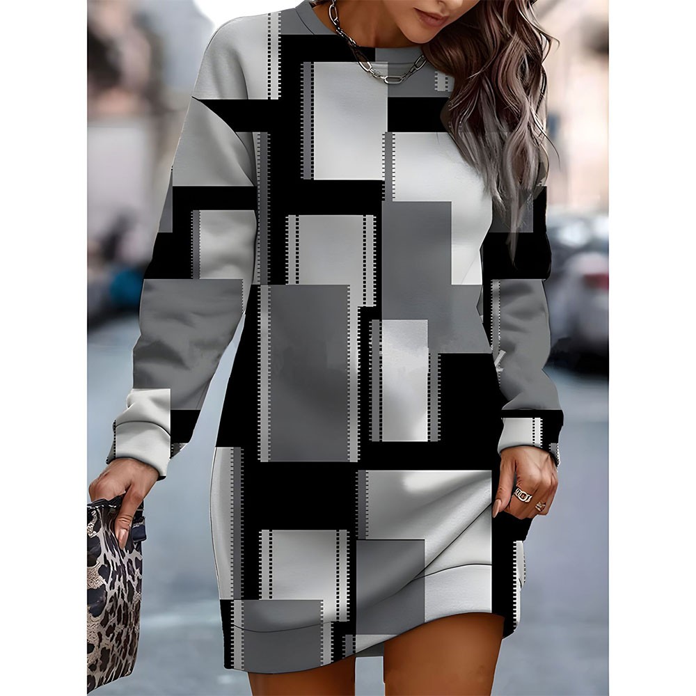 Printed Long Sleeve Round Neck Sweatshirt Suitable for Holiday and Daily Use - Picture 9 of 9