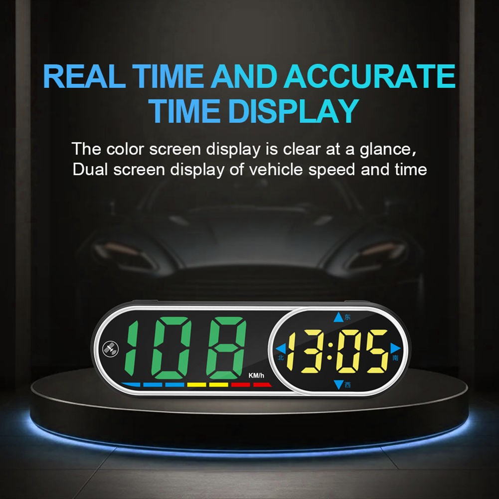 Car HUD Display Digital Speedometer with GPS KMH for Compatible ...