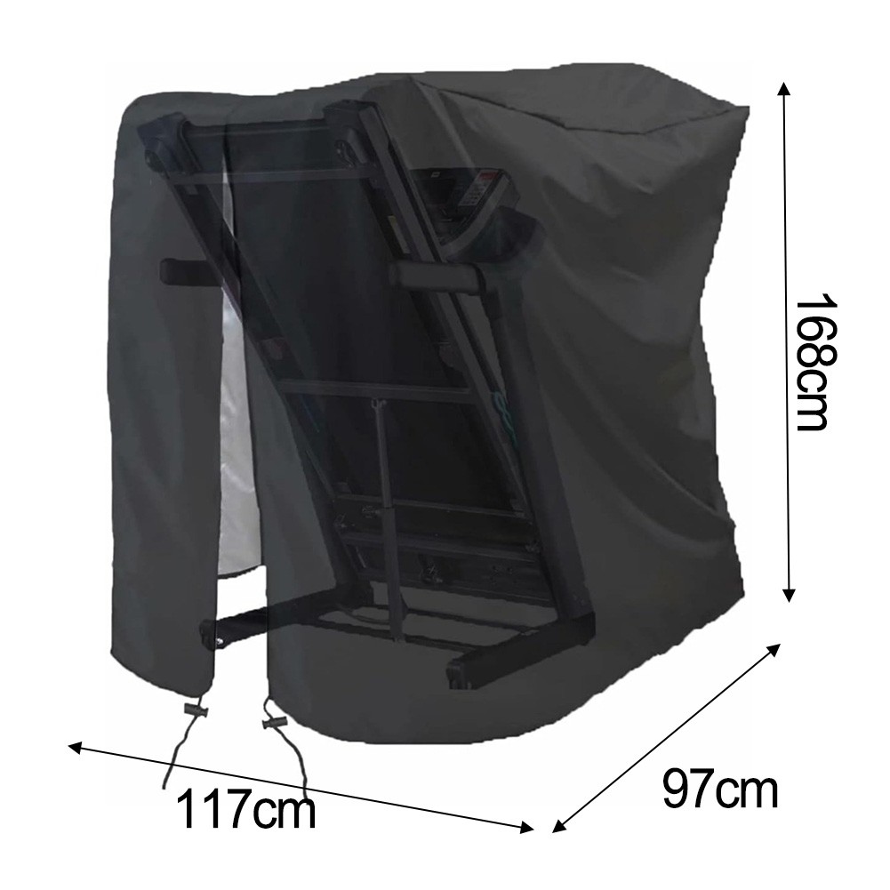 Protective Waterproof Treadmill Cover with Zipper and Drawstring for Secure Fit - Picture 7 of 9
