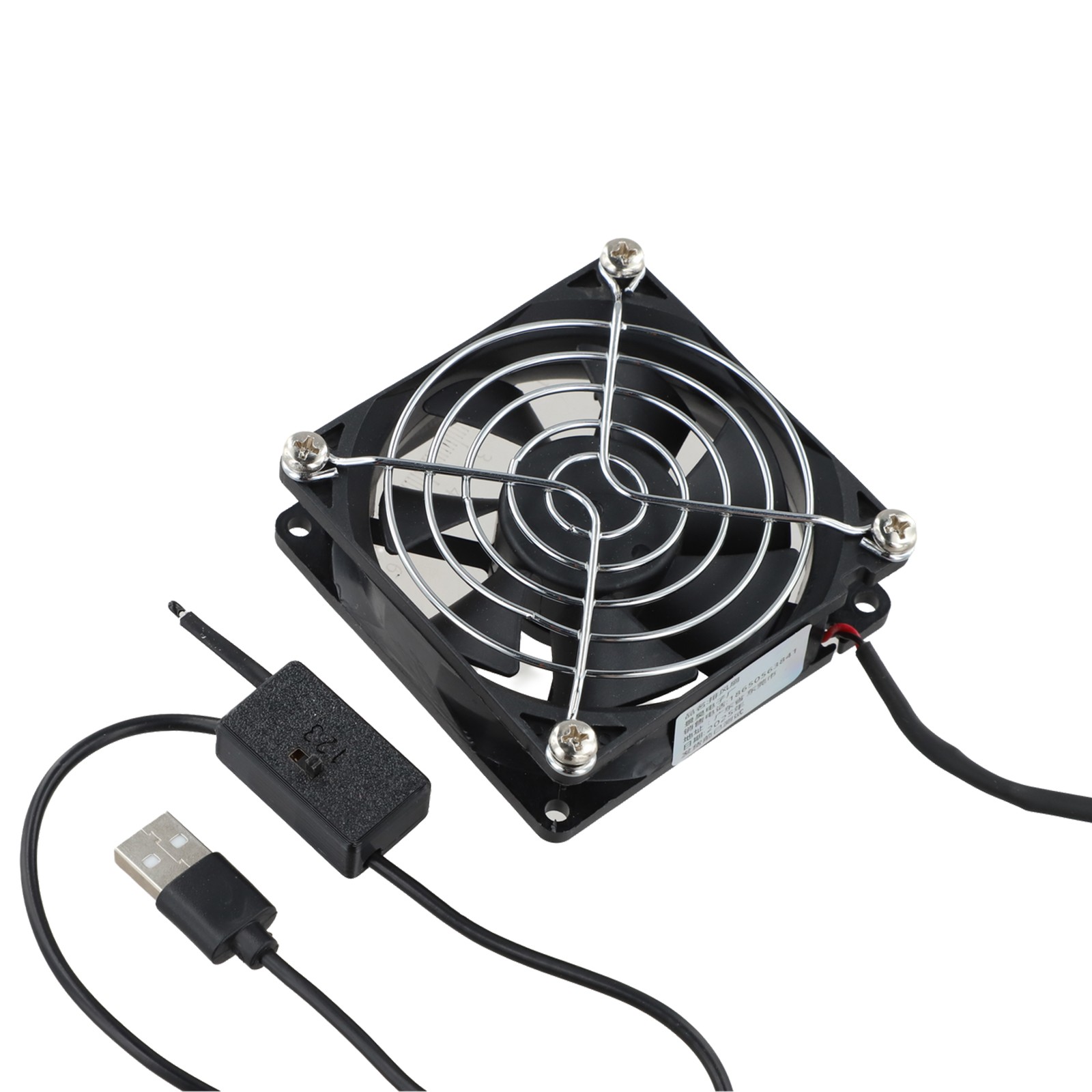 USB Powered 8cm Cooling Fan with Adjustable Thermostat for Electronics
