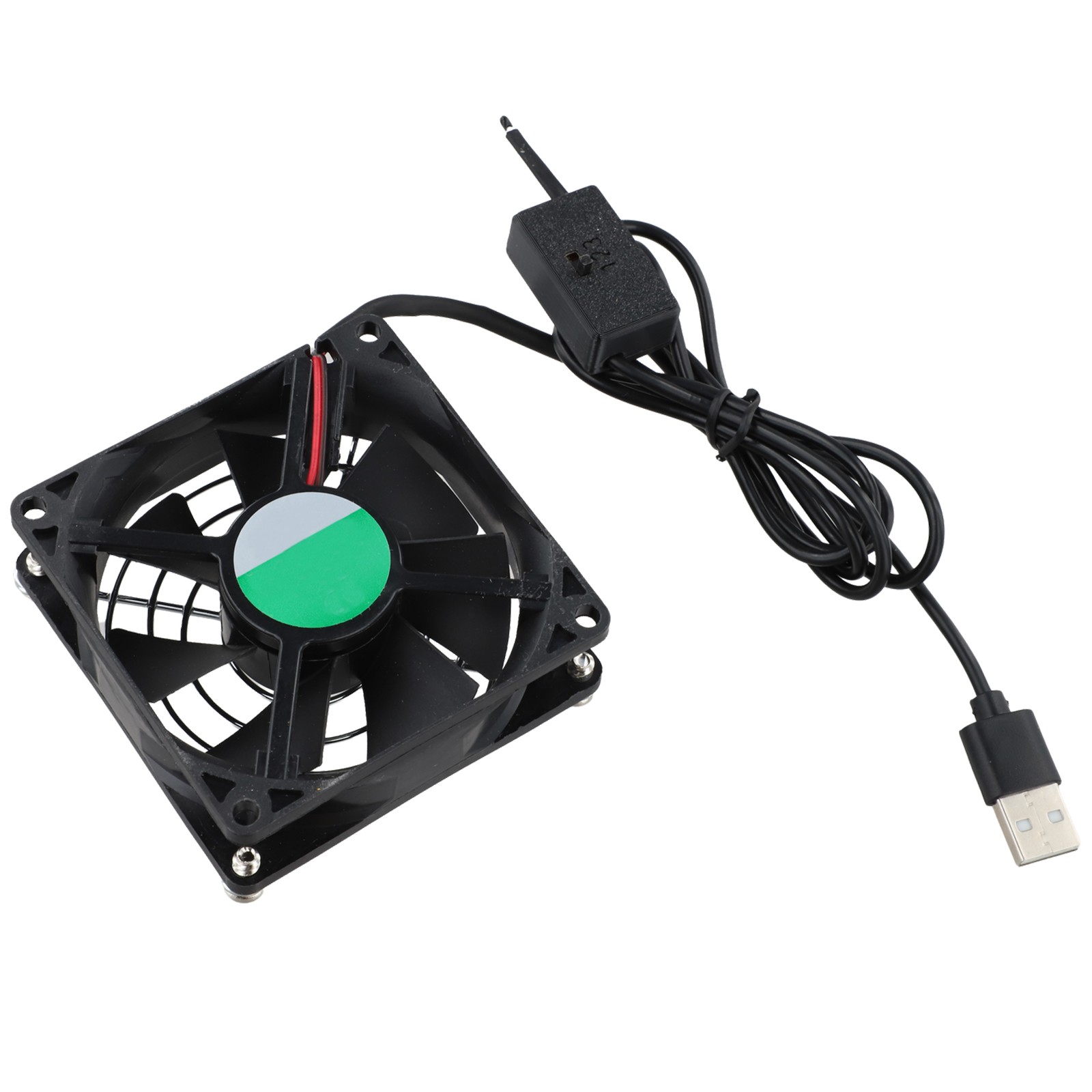 USB Powered 8cm Cooling Fan with Adjustable Thermostat for Electronics