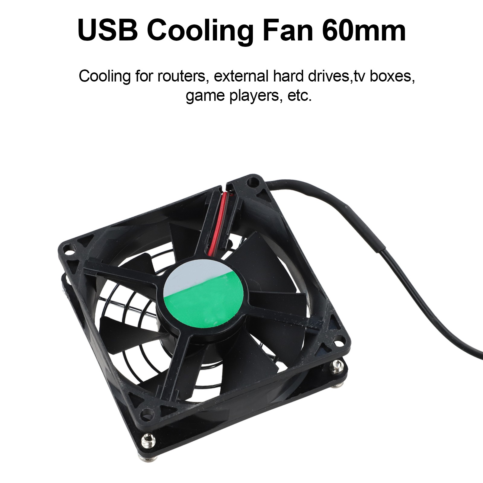 USB Powered 8cm Cooling Fan with Adjustable Thermostat for Electronics