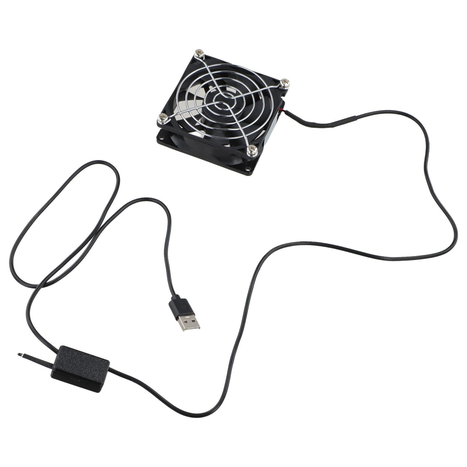 USB Powered 8cm Cooling Fan with Adjustable Thermostat for Electronics