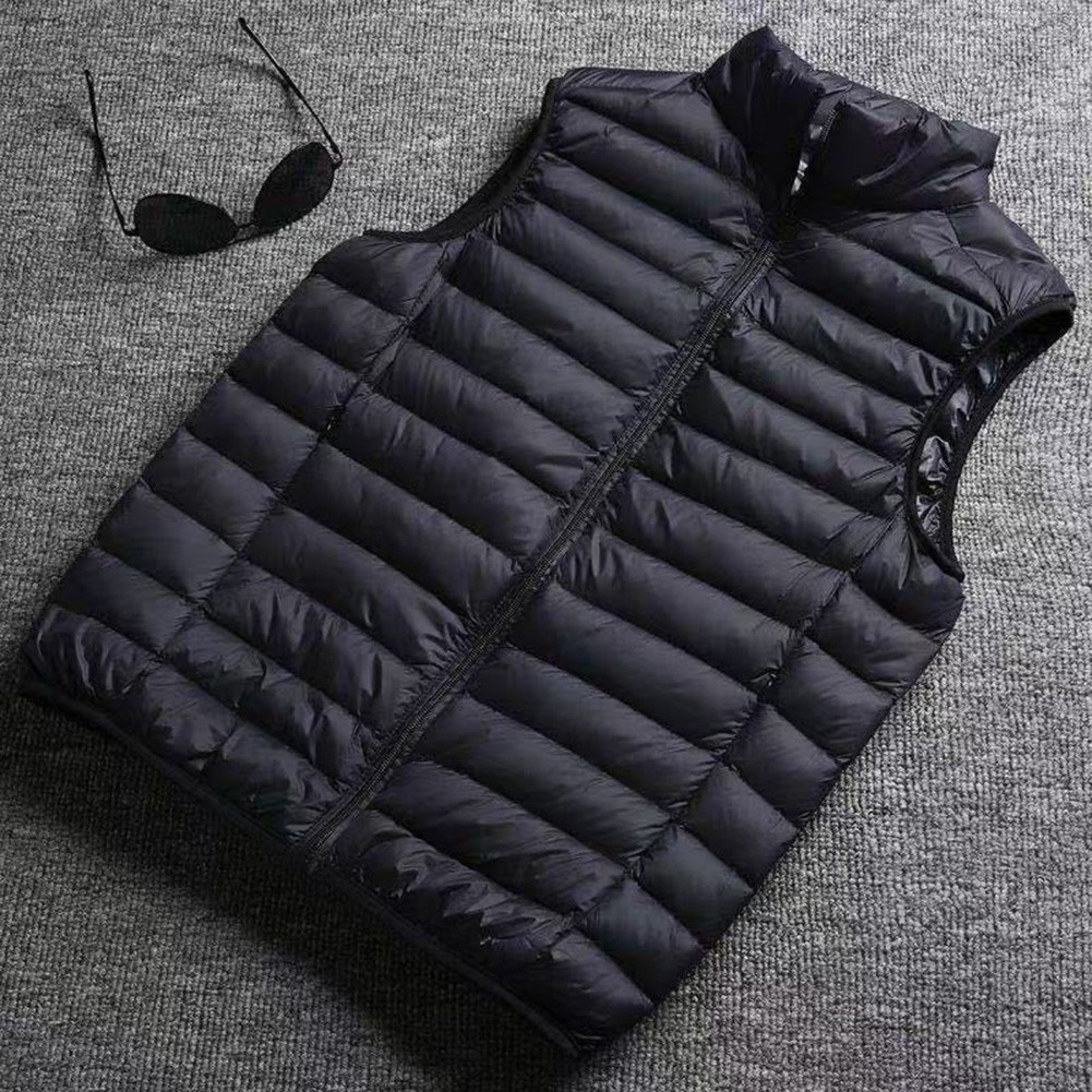 Mens Ultra Light Sleeveless Vest Jacket Portable Warm Puffer Waistcoat Winter - Picture 7 of 14