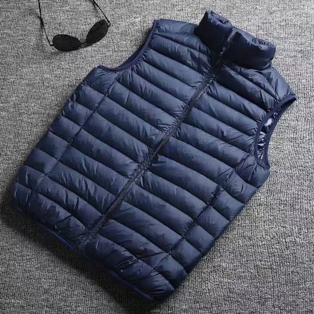 Mens Ultra Light Sleeveless Vest Jacket Portable Warm Puffer Waistcoat Winter - Picture 13 of 14