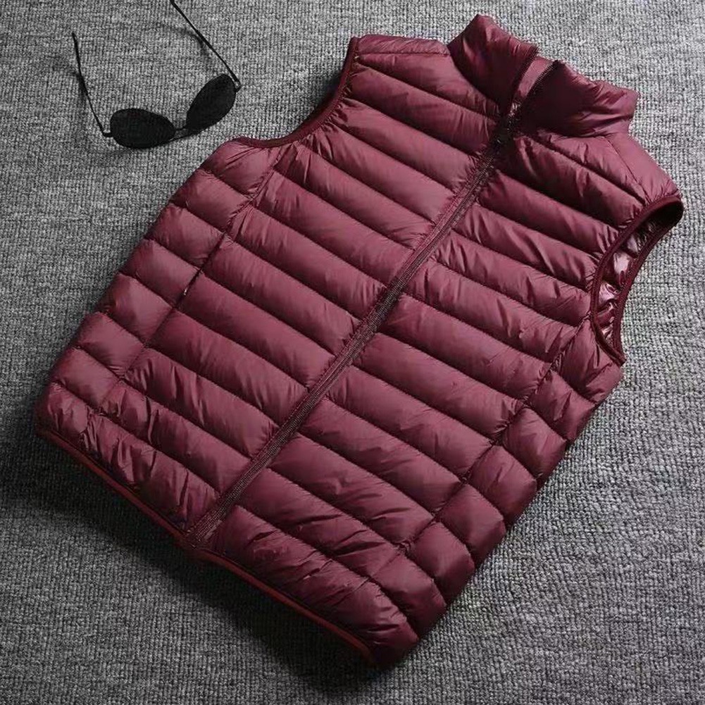 Mens Ultra Light Sleeveless Vest Jacket Portable Warm Puffer Waistcoat Winter - Picture 11 of 14