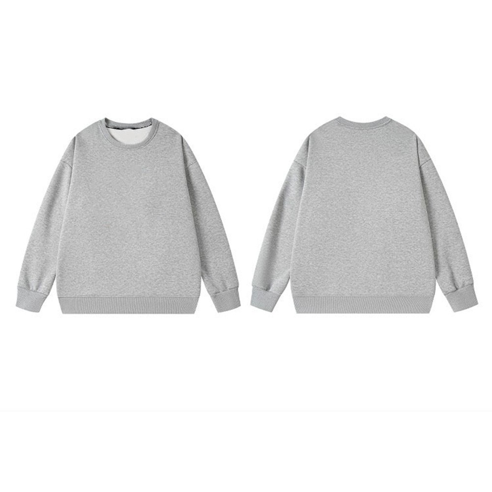 Women Solid Color Sweatshirt Long Sleeve Pullover Crew Neck Tops for Layering - Picture 19 of 20