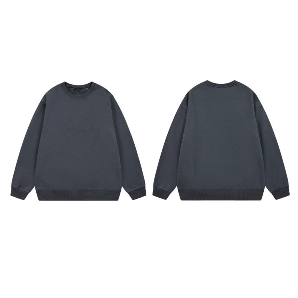 Women Solid Color Sweatshirt Long Sleeve Pullover Crew Neck Tops for Layering - Picture 17 of 20