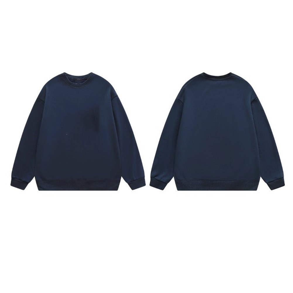 Women Solid Color Sweatshirt Long Sleeve Pullover Crew Neck Tops for Layering - Picture 14 of 20