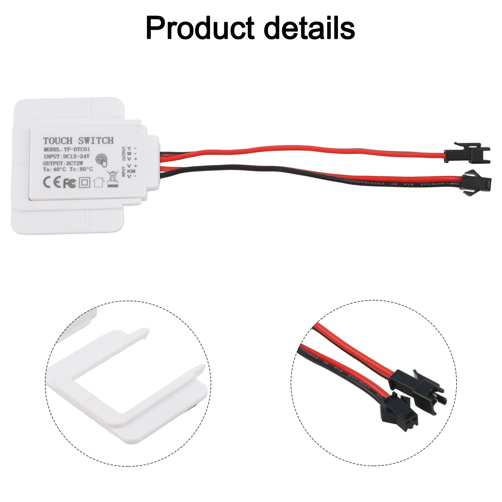 Touch Sensor Switch 12V 5A 60W LED Single Button for Bathroom Mirror Lights - Picture 41 of 45