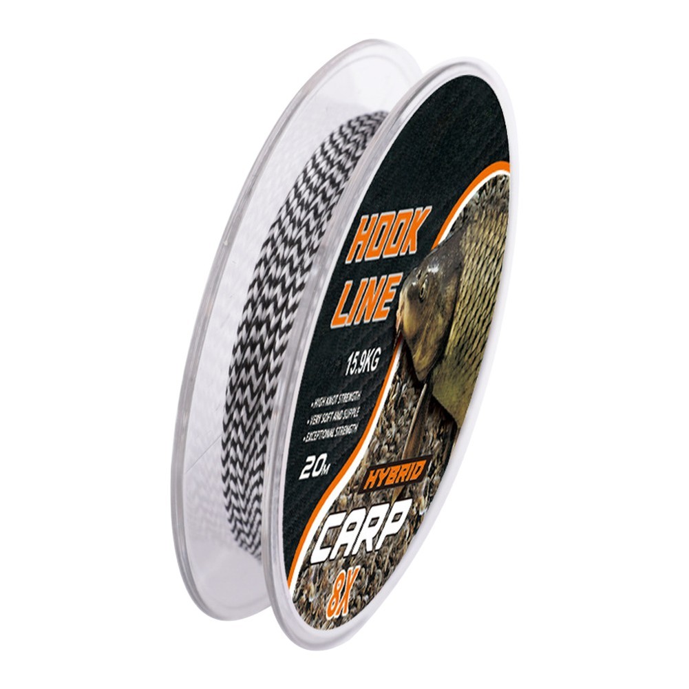 Carp Fishing Line 8 Braid 20 Meters Multiple Colors Green Brown Black 15LB 25LB