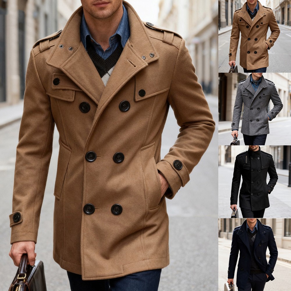 Double Breasted Jacket 5% Spandex 95% Polyester Long Sleeve