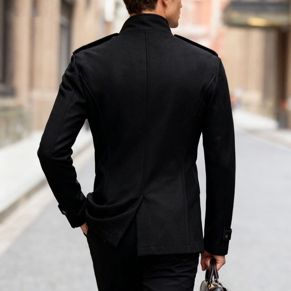 Double Breasted Jacket 5% Spandex 95% Polyester Long Sleeve