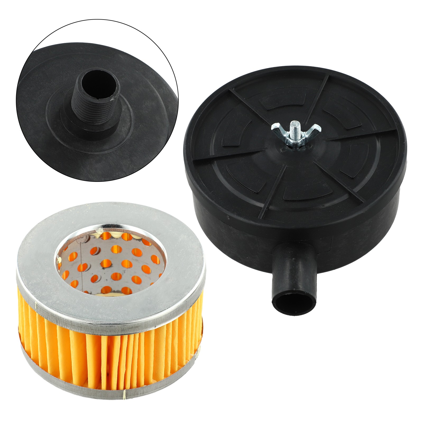 Plastic Paper 2pcs Muffler Filter Cartridge Air Piston Compressor Pump Intake