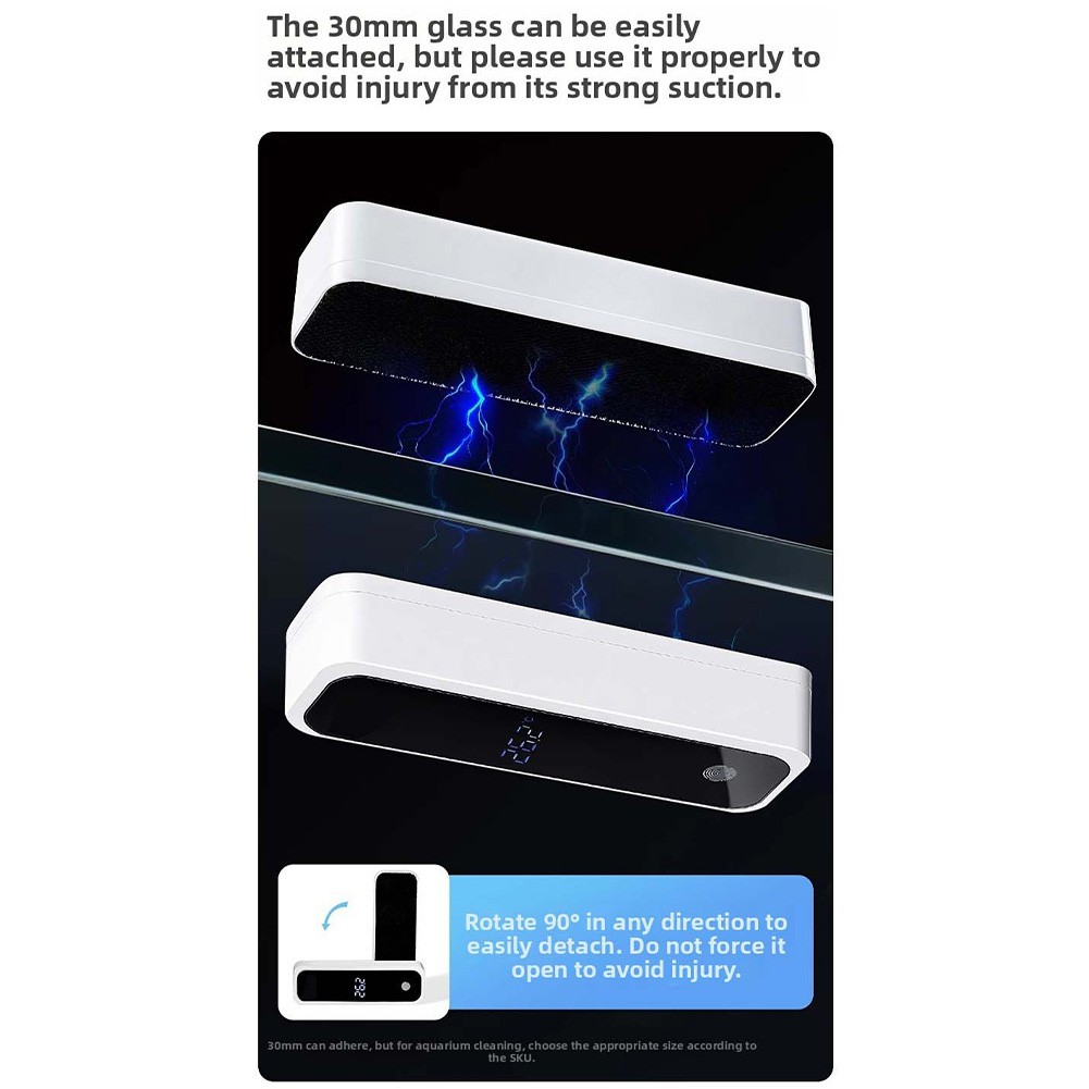 Fish Tank Magnetic Cleaning Brush with Temperature Sensor and Digital Screen - Picture 29 of 40