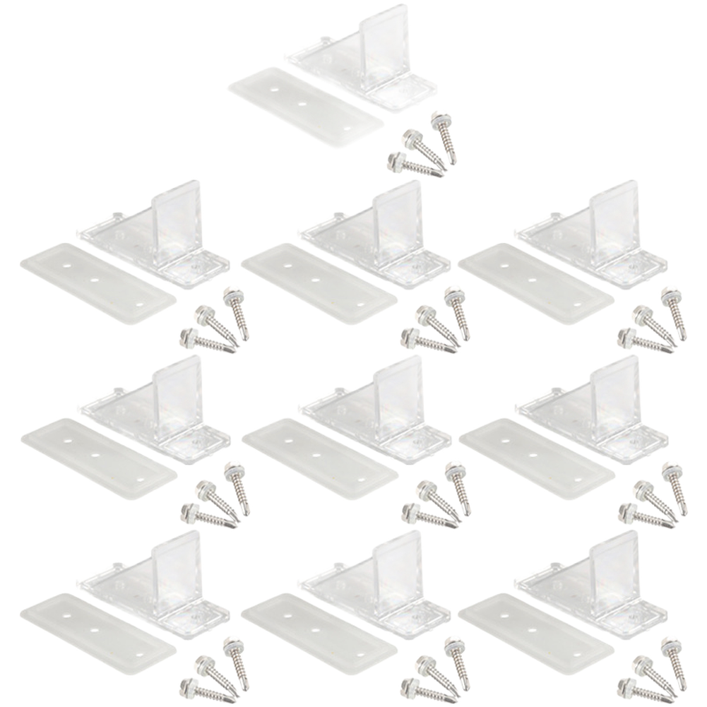 Roof Snow Guard Kit for Metal Roofs Black Green Clear with Installation Screws