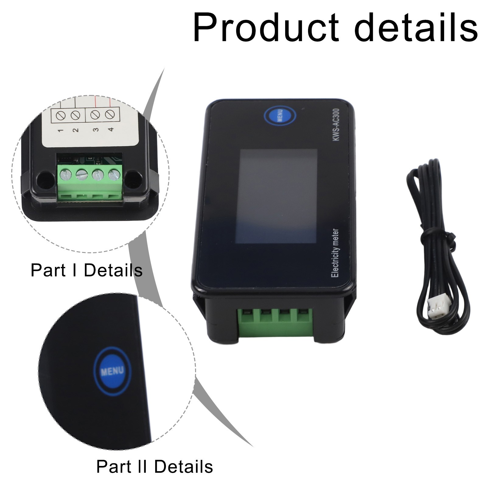 KWSAC300 AC USB Tester Voltmeter Amperemeter Power Meter with Energy Timer