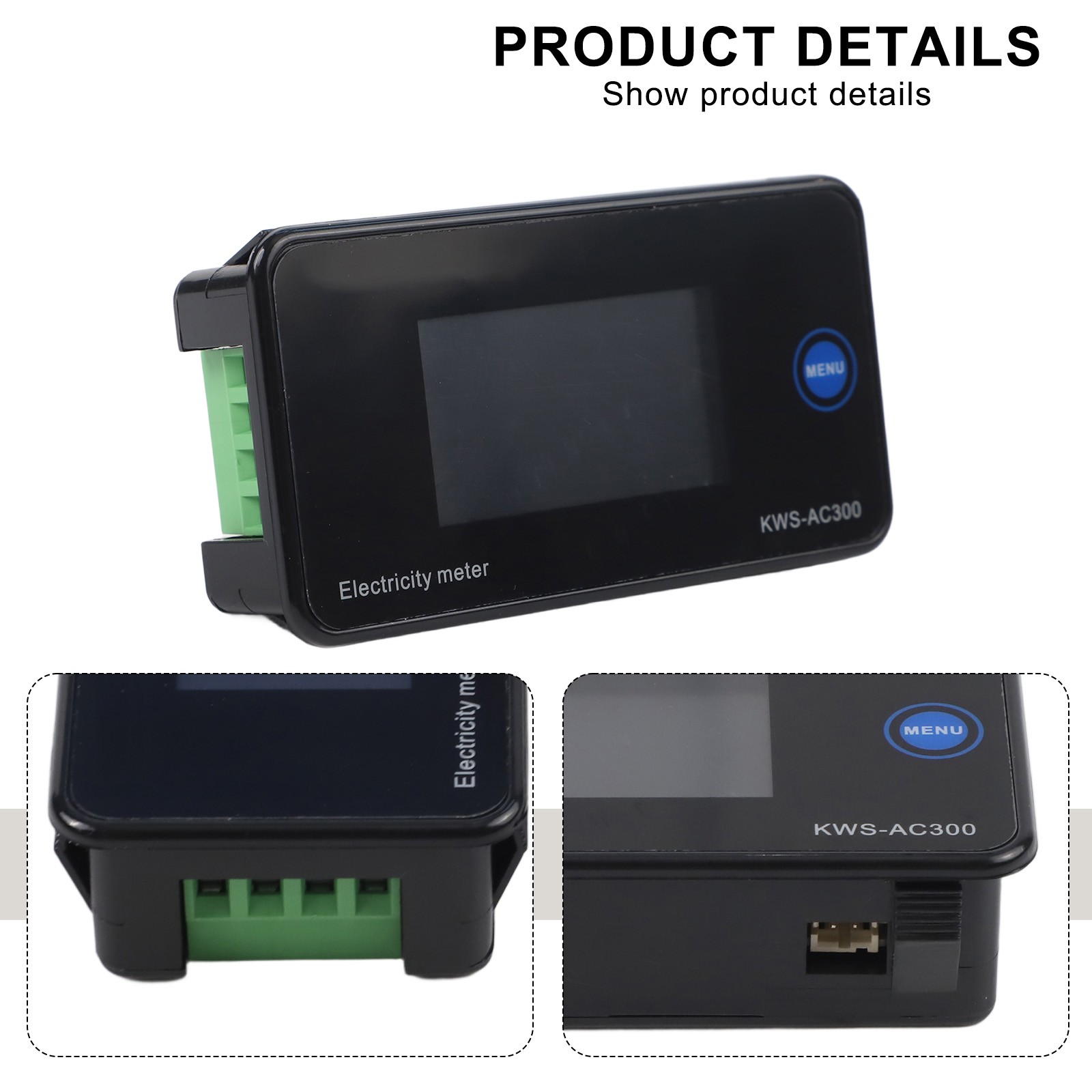 AC300 AC 50300V Voltmeter Amperemeter Power Meter with Timer and Energy Reset