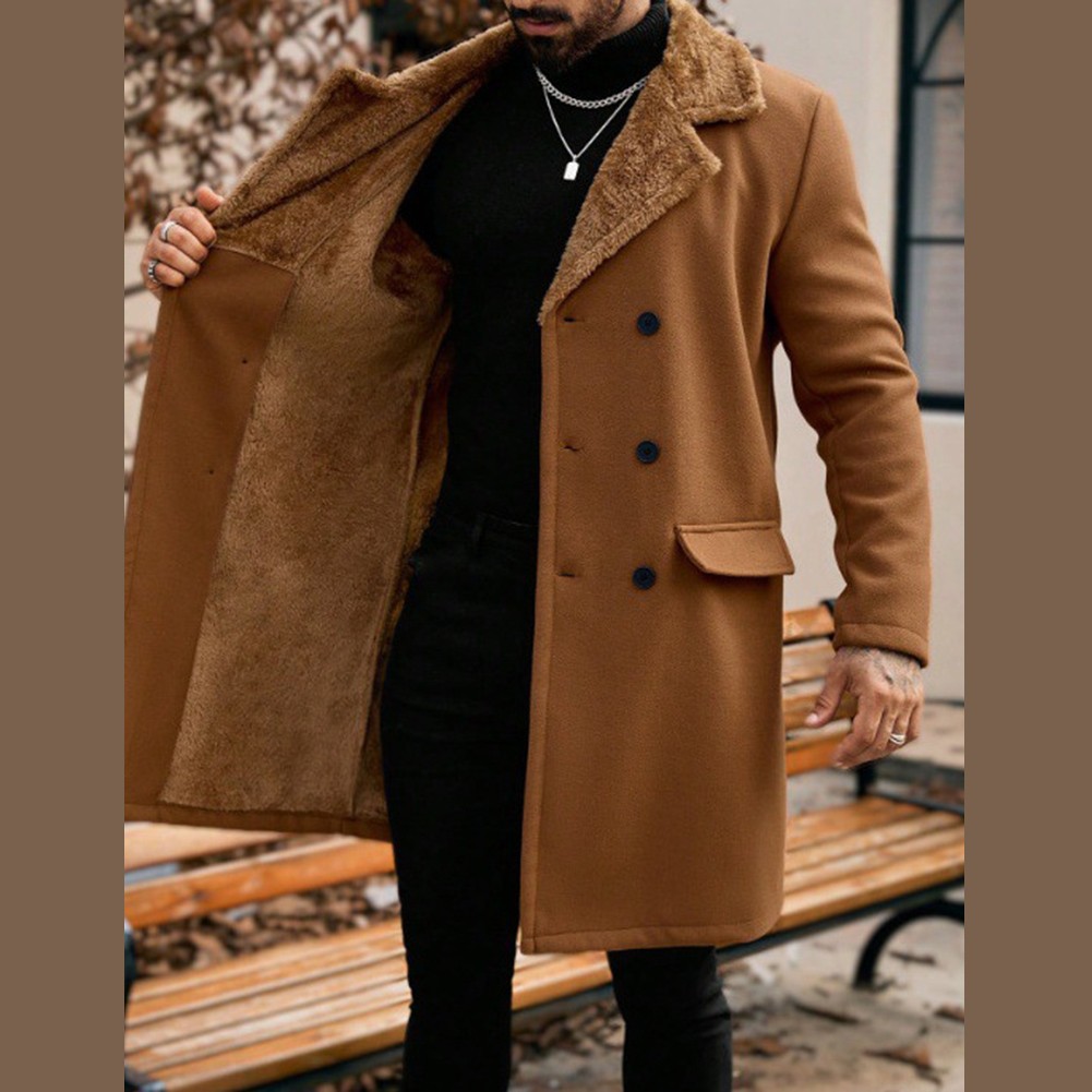 Mens Winter Jacket Double Breasted Closure 96% Polyester 4% Spandex Autumn - Picture 25 of 27