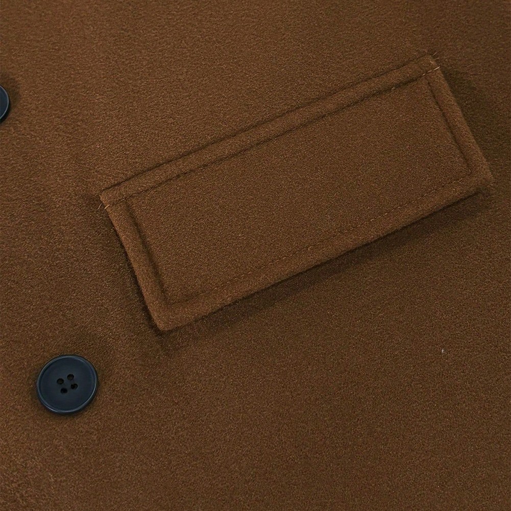 Mens Winter Jacket Double Breasted Closure 96% Polyester 4% Spandex Autumn - Picture 20 of 27