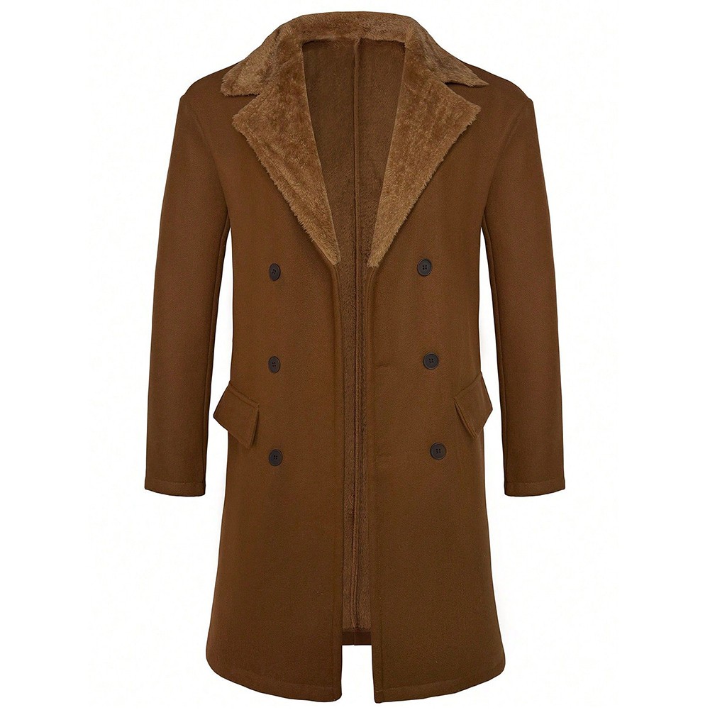 Mens Winter Jacket Double Breasted Closure 96% Polyester 4% Spandex Autumn - Picture 17 of 27