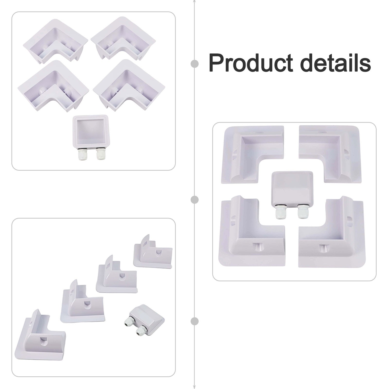 5 Piece UV Resistant Solar Bracket Kit Suitable for Various Outdoor Uses