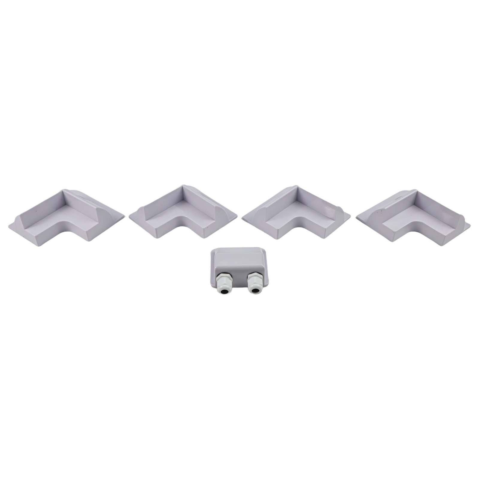 Solar Panel Mount Brackets Set for RVs Boats No Drill UV Resistant ABS Material